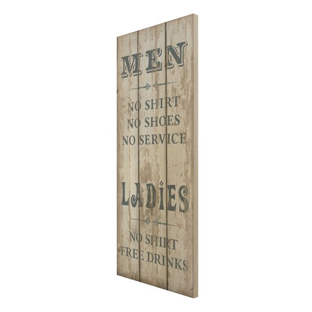 Vintage wood prints No.RS181 Men and Ladies