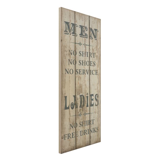 Wood prints sayings & quotes No.RS181 Men and Ladies
