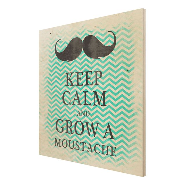 Prints No.YK26 Keep Calm And Grow A Mustache