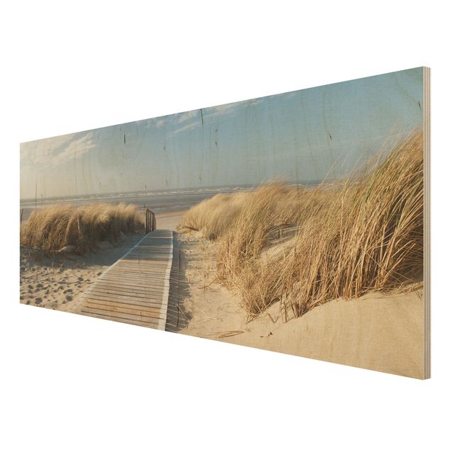 Wood prints beach Baltic Sea Beach