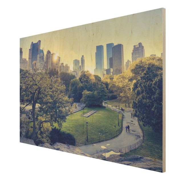Wood prints Peaceful Central Park
