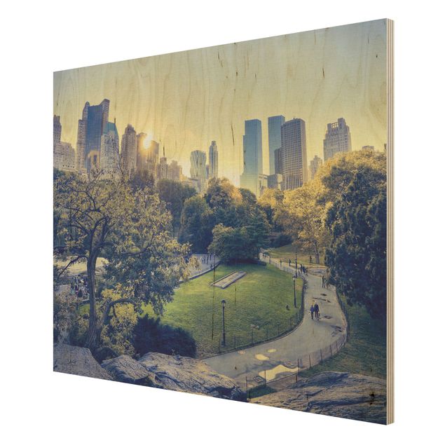 Wood prints Peaceful Central Park