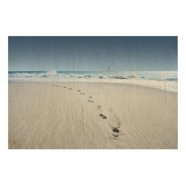 Wood prints landscape Traces In The Sand