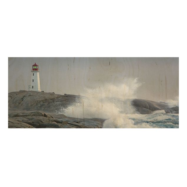 Wood prints landscape Lighthouse