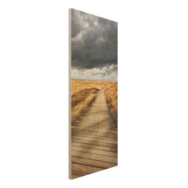 Wood prints landscape Path Between Dunes