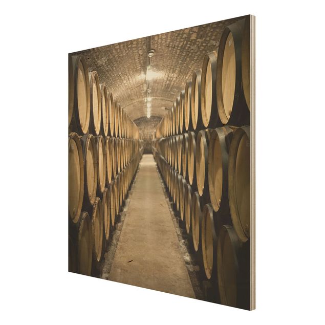 Prints on wood Wine cellar