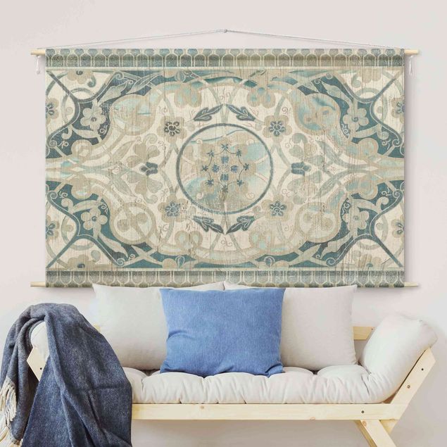 vintage tapestry Wood Panels Persian Vintage I