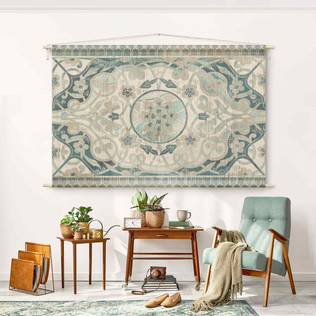 modern tapestry Wood Panels Persian Vintage I