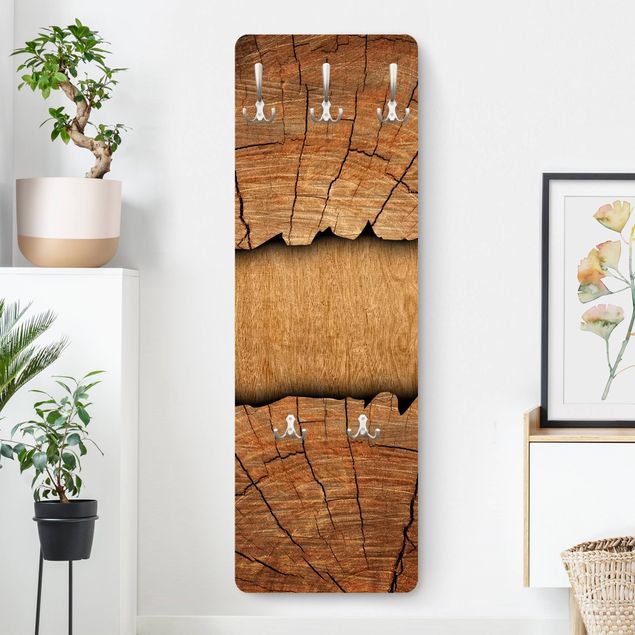 Wooden wall mounted coat rack Wooden structure