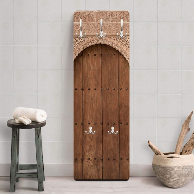 Wall mounted coat rack wood Wooden Gate From The Alhambra Palace
