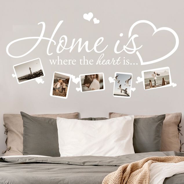 Wall stickers heart Home is where the heart is - Picture Frame