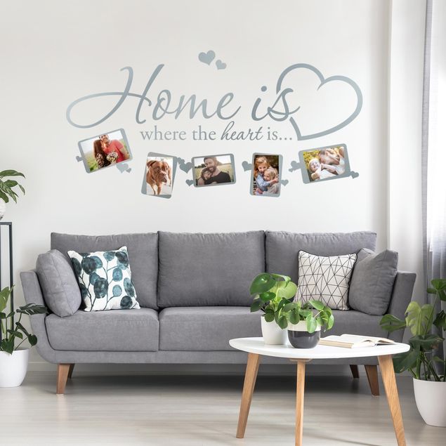 Wall stickers quotes Home is where the heart is - Picture Frame