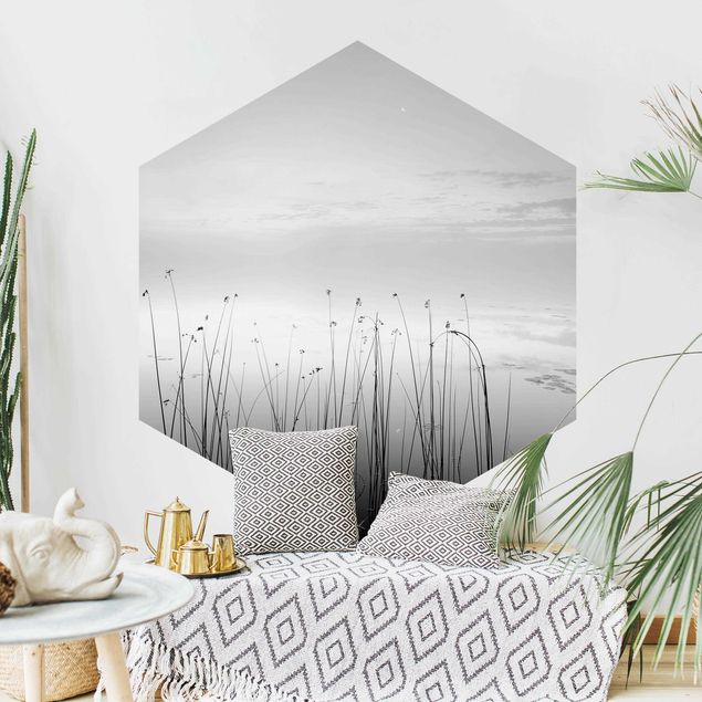 Modern wallpaper designs Idyllic Lakeside In Black And White