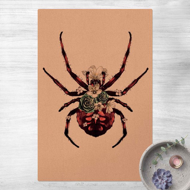 Modern rugs Illustration Floral Spider