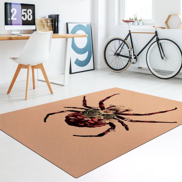 Large rugs Illustration Floral Spider