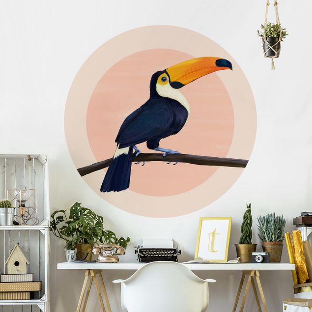 Wallpapers birds Illustration Bird Toucan Painting Pastel