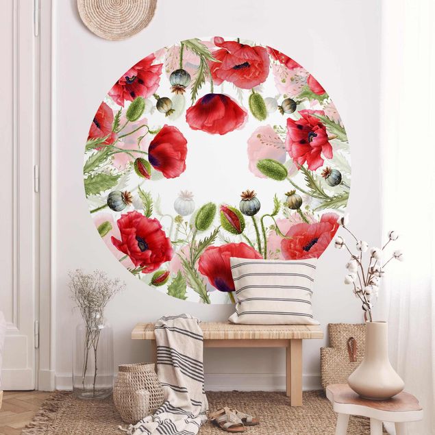 Wallpapers flower Illustrated Poppies