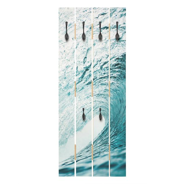 Wall mounted coat rack blue In The Wave Tunnel
