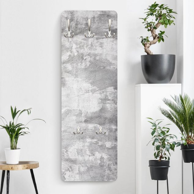Shabby chic wall coat rack Industrial Concrete Look