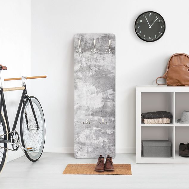 Wall mounted coat rack stone Industrial Concrete Look