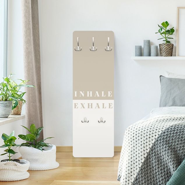 Wall coat rack Inhale and exhale