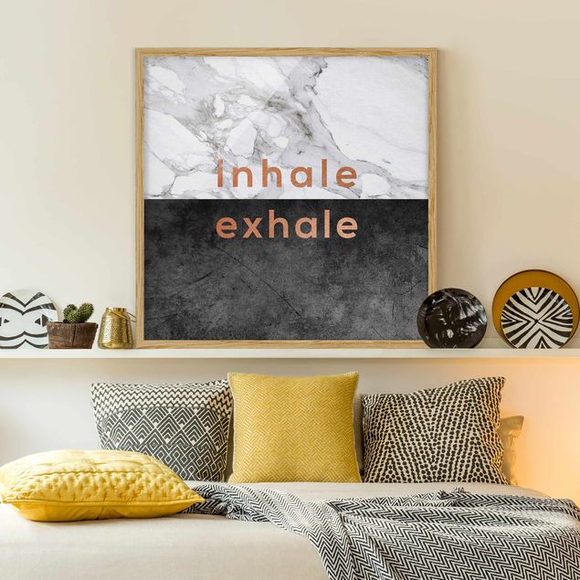 Canvas art Inhale Exhale Copper And Marble