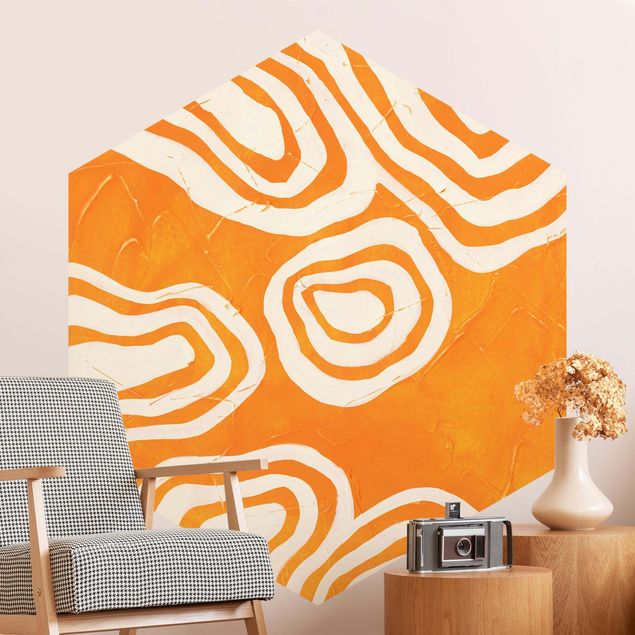 Modern wallpaper designs Islands In Orange Ocean