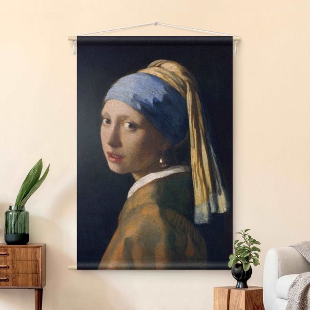 modern wall tapestry Jan Vermeer Van Delft - Girl With A Pearl Earring
