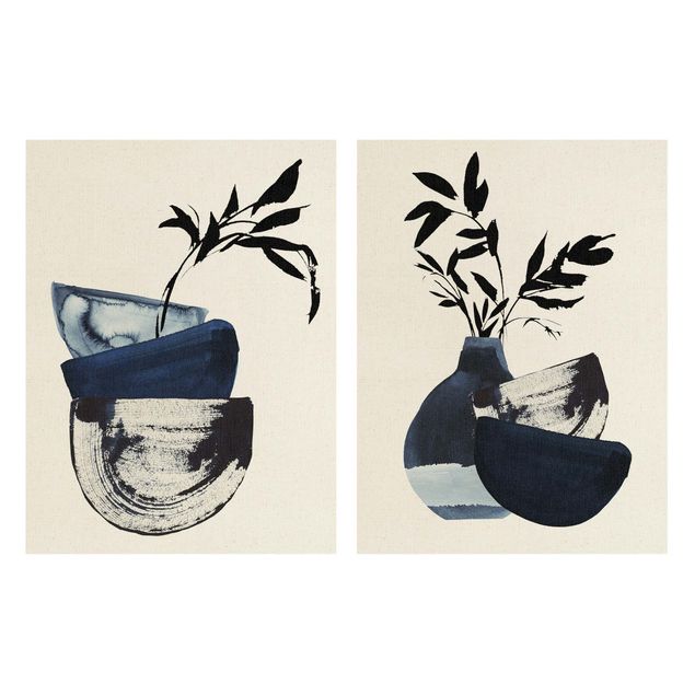 Prints Japandi Watercolour - Tableware With Branches