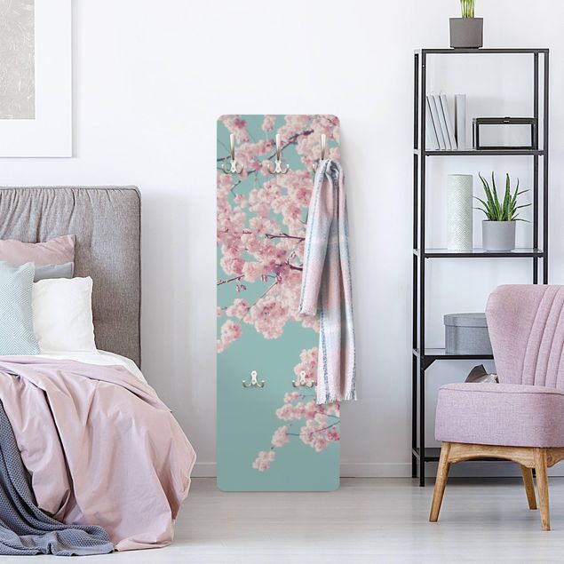 Country coat rack Japanese Cherry Blossoms