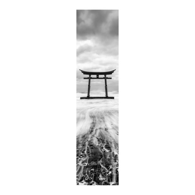 Sliding panel curtains architecture and skylines Japanese Torii In The Ocean