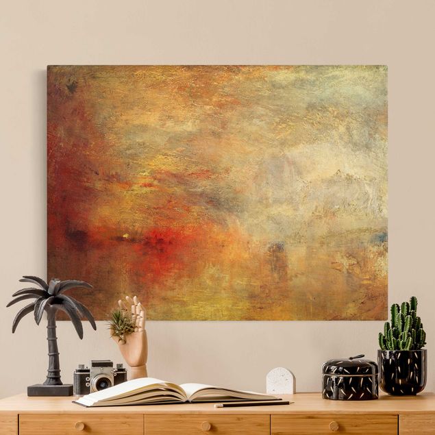 Sunset canvas wall art Joseph Mallord William Turner - Sunset At The Lake  - Museum Edition