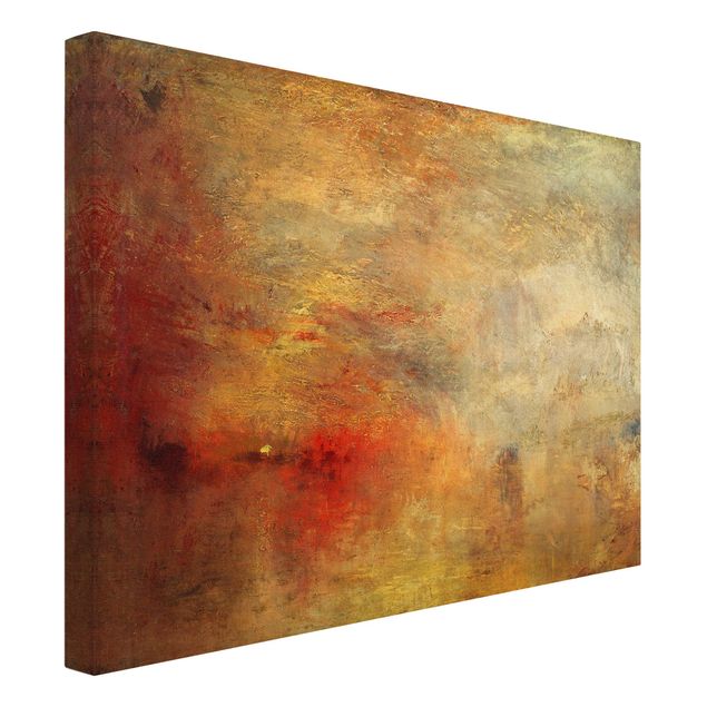 Abstract canvas wall art Joseph Mallord William Turner - Sunset At The Lake  - Museum Edition