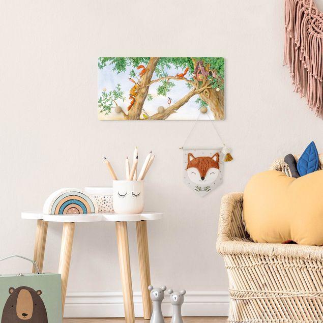 Wall mounted coat rack animals Josi Rabbit - A Home For Squirrels