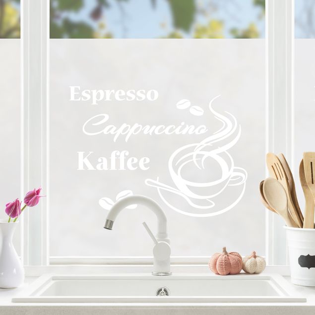 Window stickers sayings & quotes Coffee Break - Espresso Cappuccino Coffee II