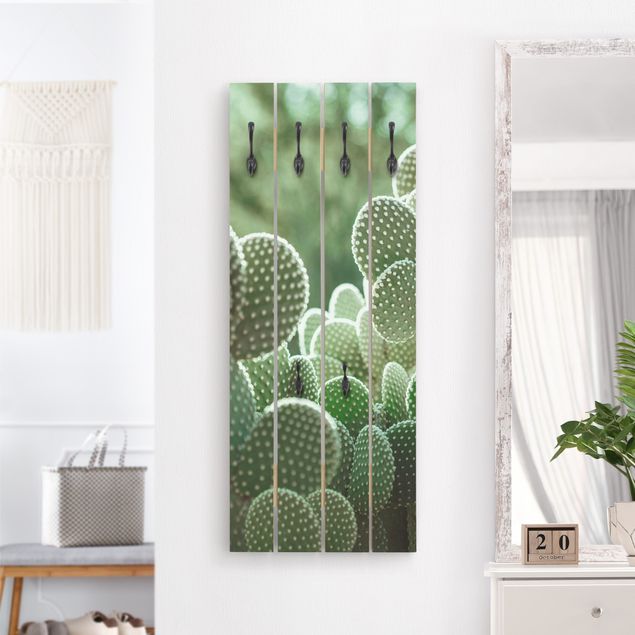 Wall mounted coat rack flower Cacti