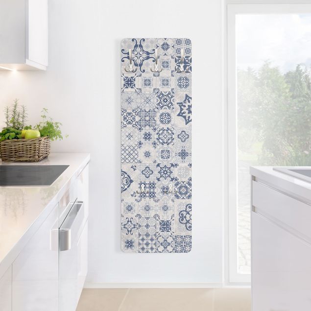 Wall mounted coat rack patterns Ceramic Tiles Agadir Blue