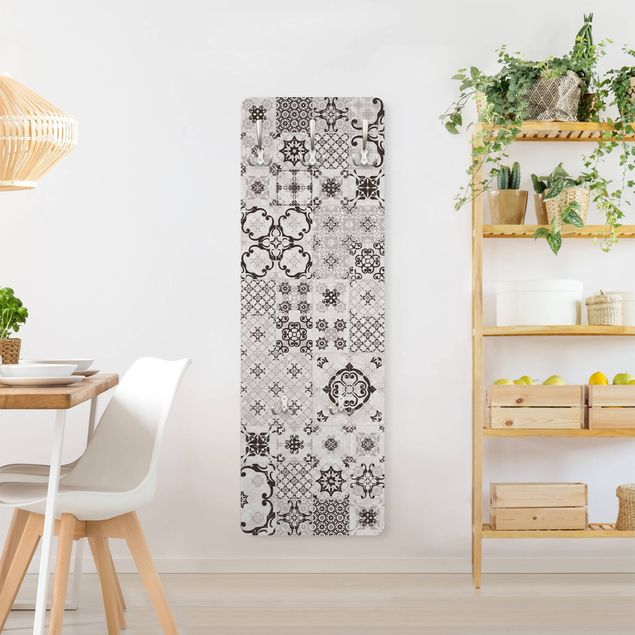 Shabby chic wall coat rack Ceramic Tiles Agadir Grey