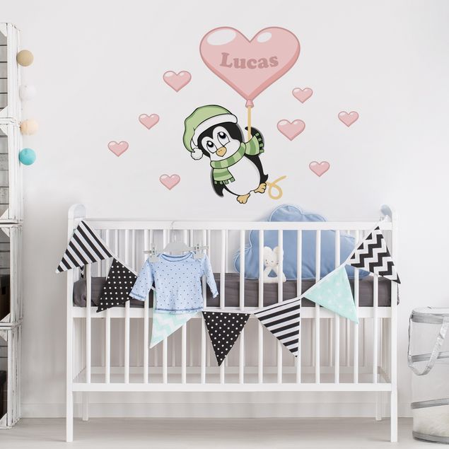 Wall stickers quotes Penguin boy customised text