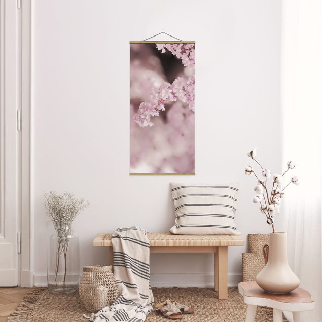 Floral prints Cherry Blossoms In Purple Light
