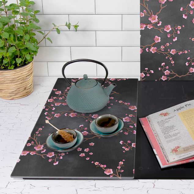 Monika Strigel Art prints Cherry Blossoms On Black