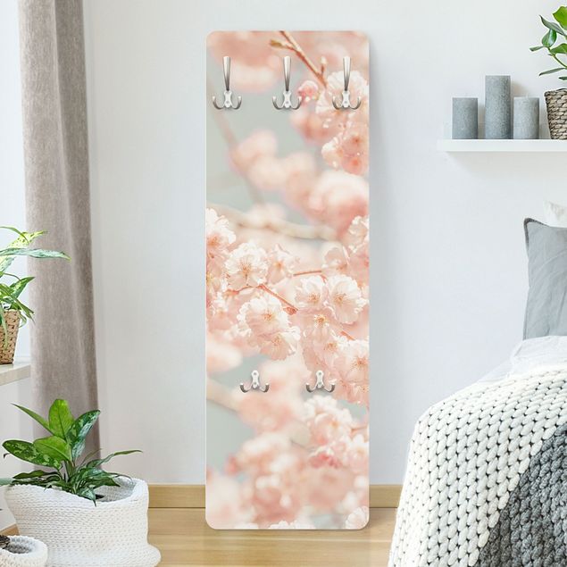 Wall mounted coat rack flower Cherry Blossom Glow