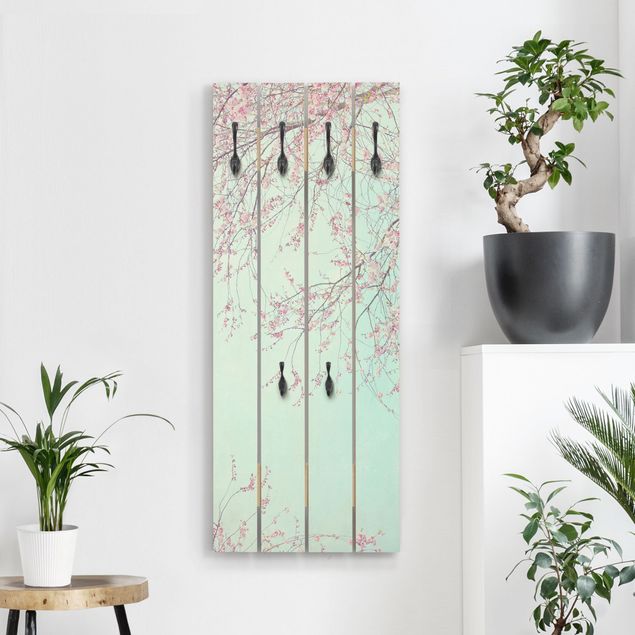 Wall mounted coat rack flower Cherry Blossom Yearning
