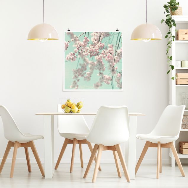Prints flower Dancing Cherry Blossoms On Canvas