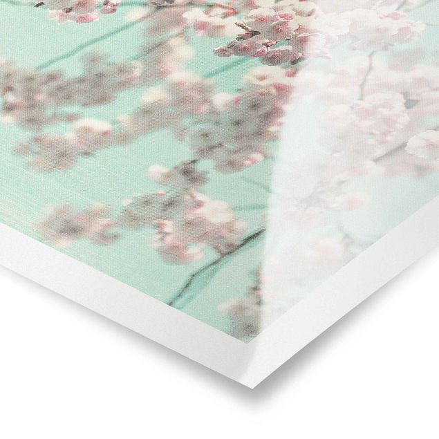 Prints Dancing Cherry Blossoms On Canvas