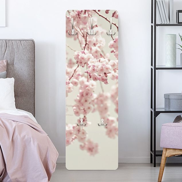 Wall mounted coat rack flower Dancing Cherry Blossoms