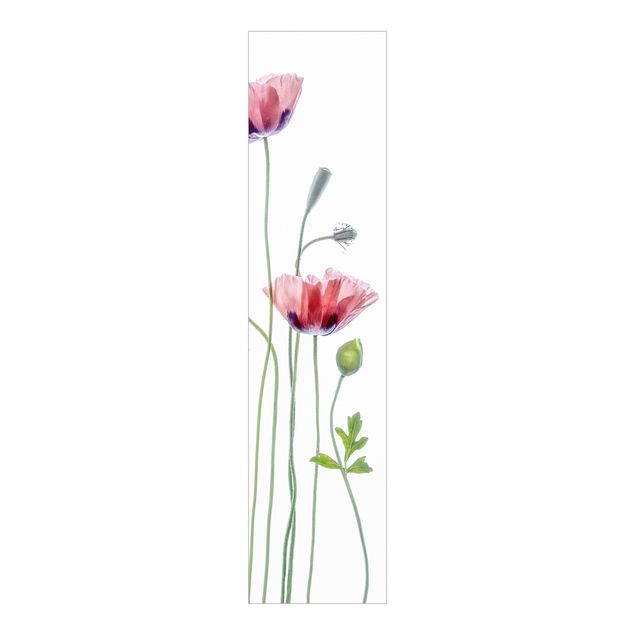 Sliding panel curtains flower Poppy Party