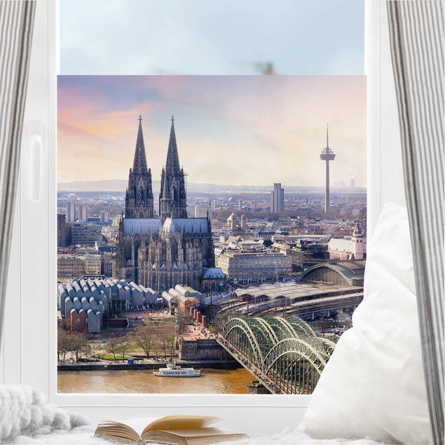 Self adhesive film Cologne skyline with cathedral