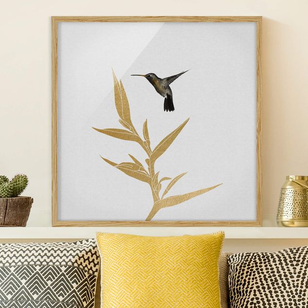 Kitchen Hummingbird And Tropical Golden Blossom II