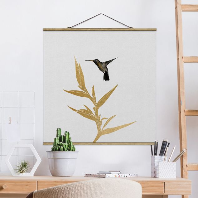 Kitchen Hummingbird And Tropical Golden Blossom II